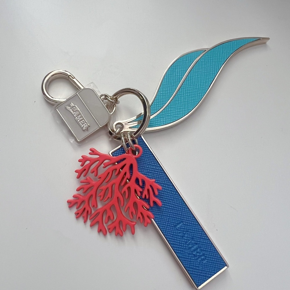 Authentic La Mer Blue and Red Keychain